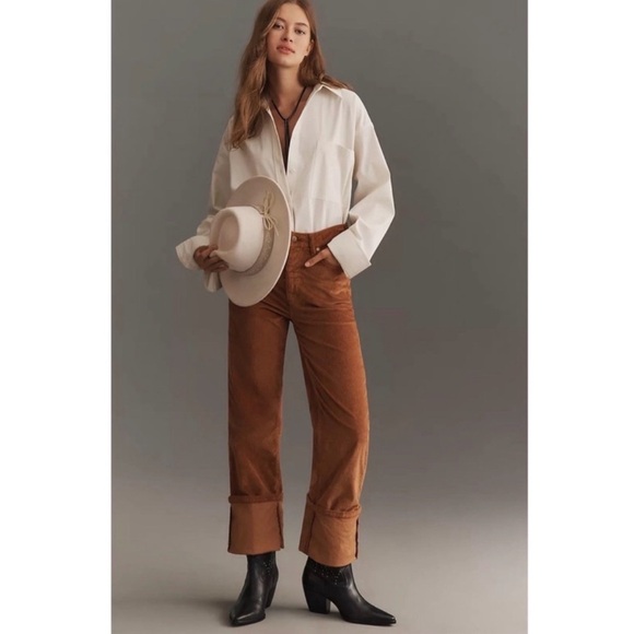 Pilcro Denim - Anthropologie Pilcro Scotty Cuffed Corduroy Pants - 29